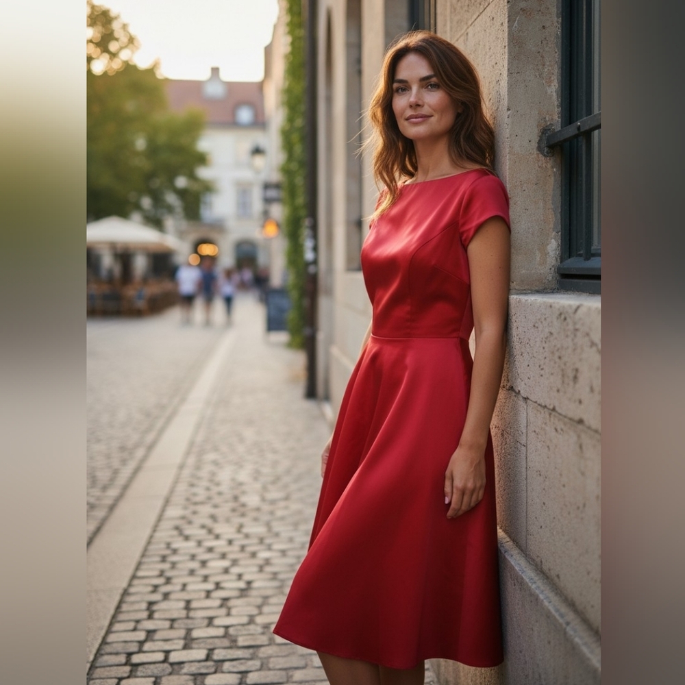 Chic Red Off-Shoulder Maxi Dress